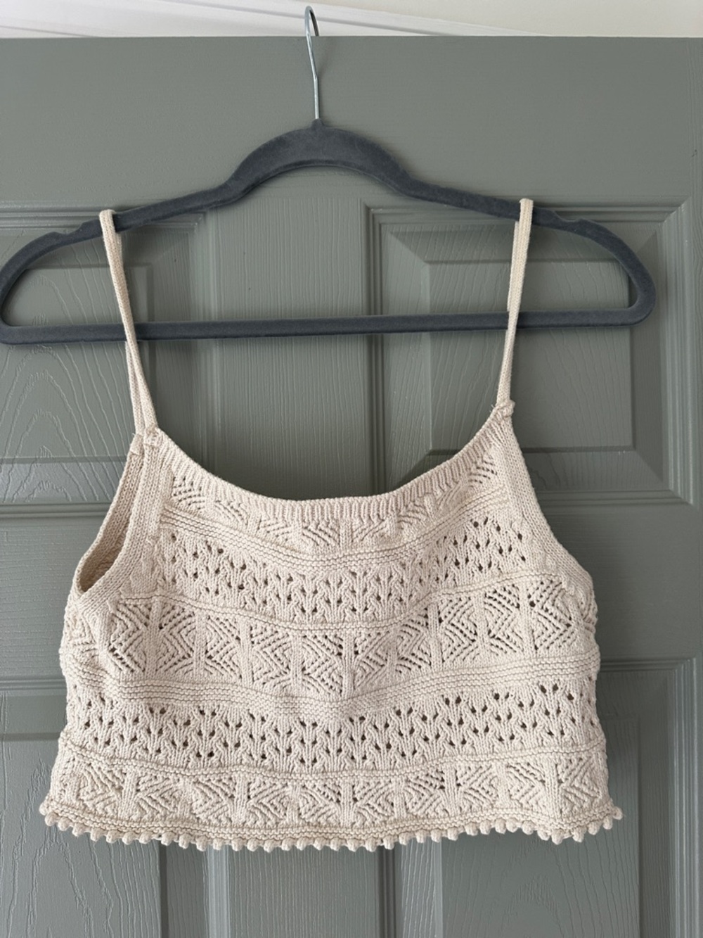Zara Cropped Crochet Tank